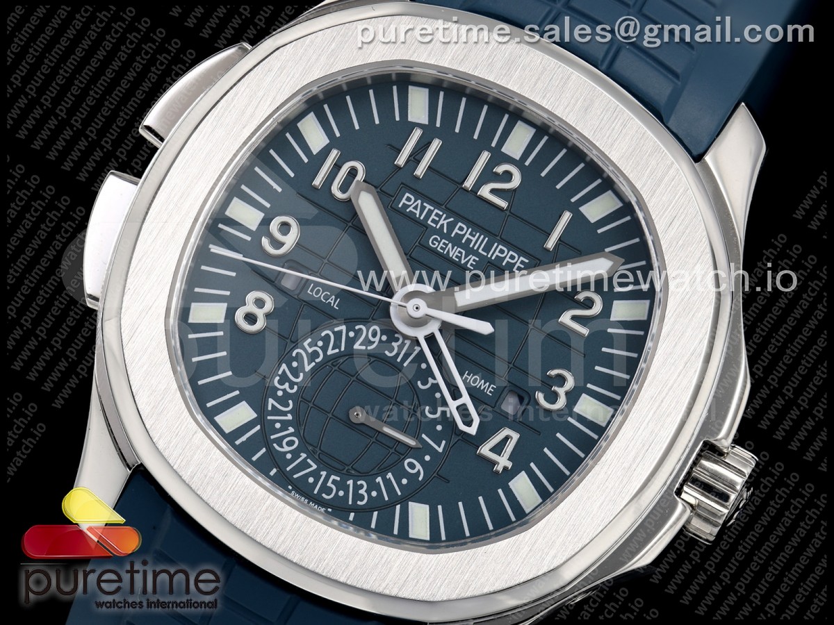 Aquanaut 5164 SS 2F Blue Dial on Blue Rubber Strap A324