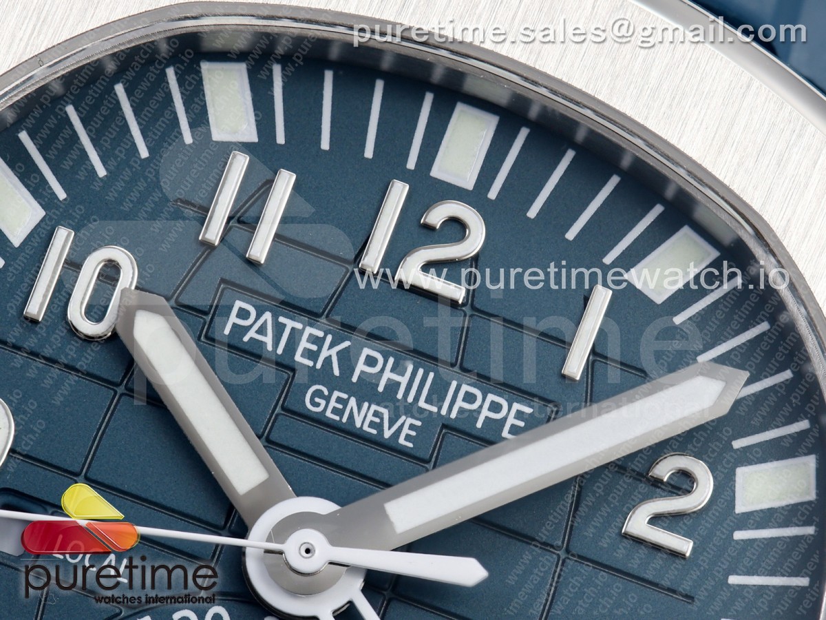 Aquanaut 5164 SS 2F Blue Dial on Blue Rubber Strap A324