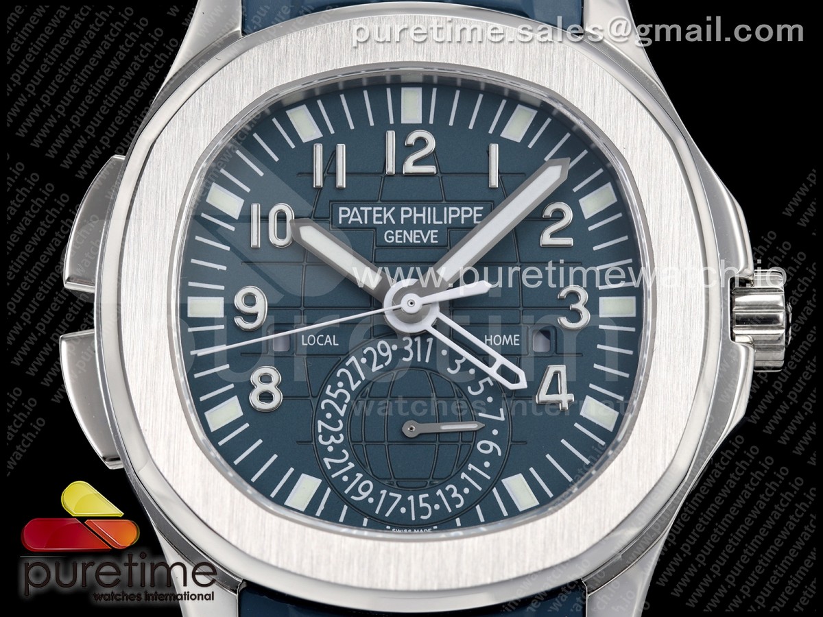 Aquanaut 5164 SS 2F Blue Dial on Blue Rubber Strap A324