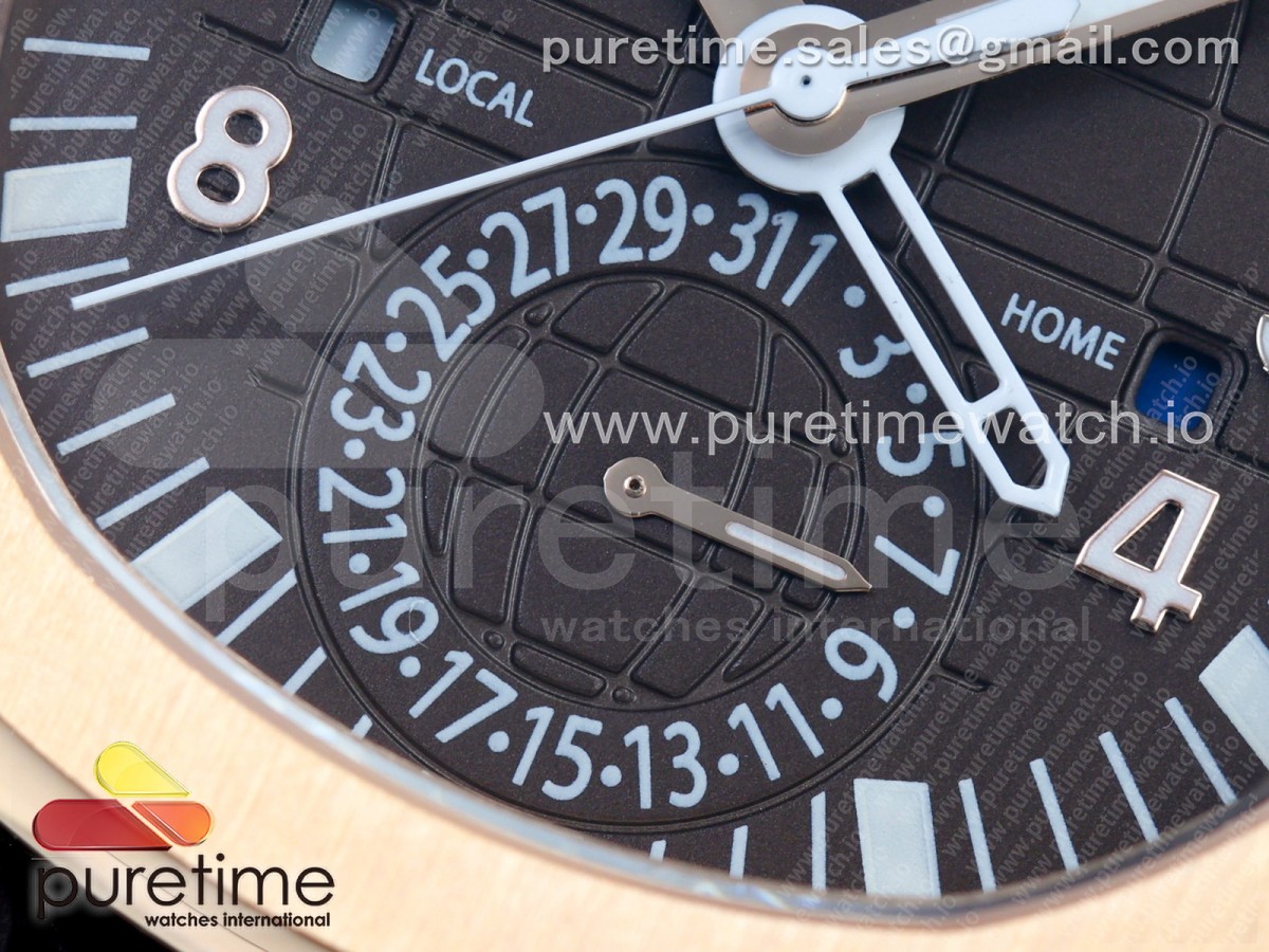 Aquanaut 5164 RG 2F Brown Dial on Brown Rubber Strap A324