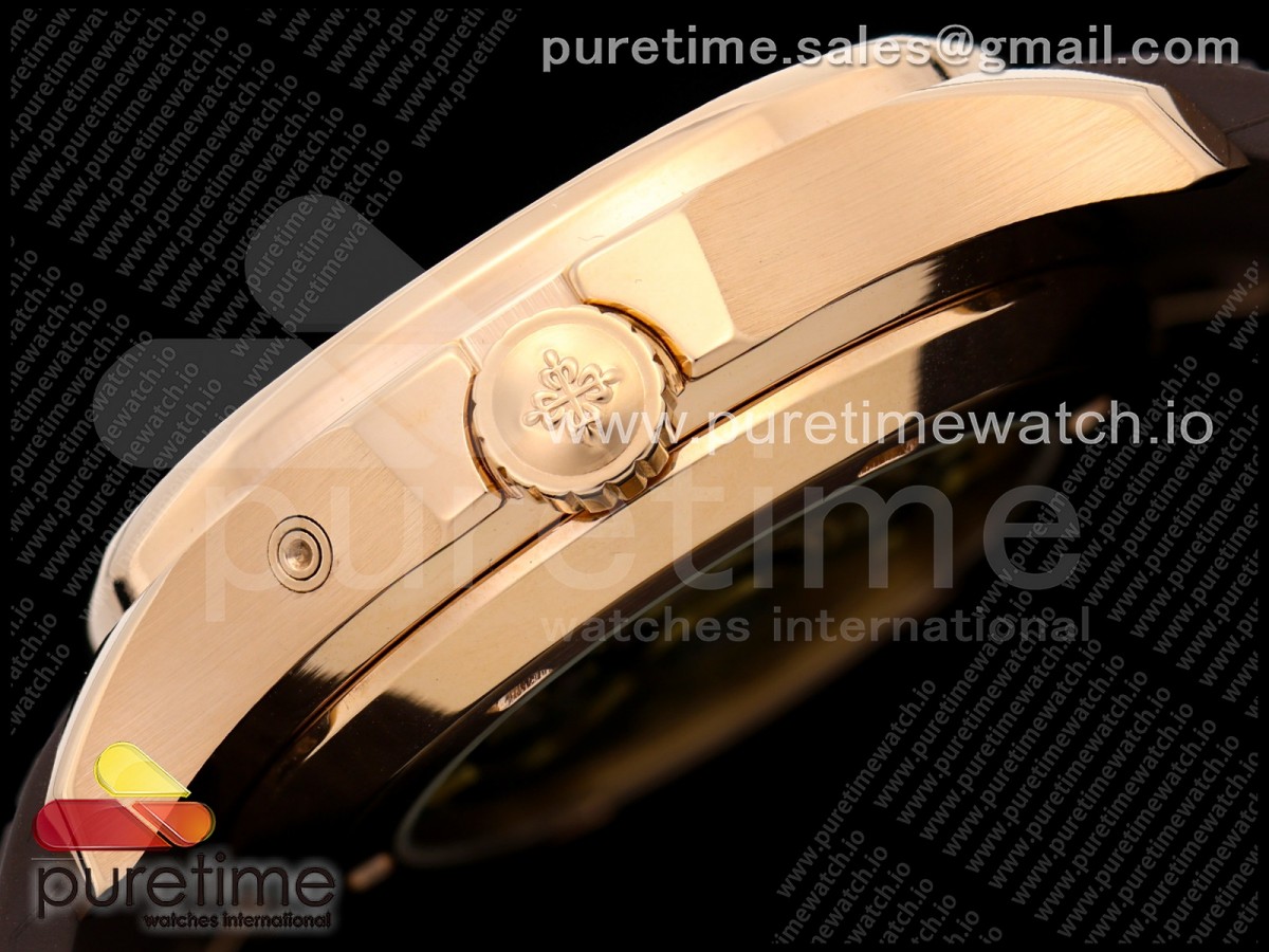 Aquanaut 5164 RG 2F Brown Dial on Brown Rubber Strap A324