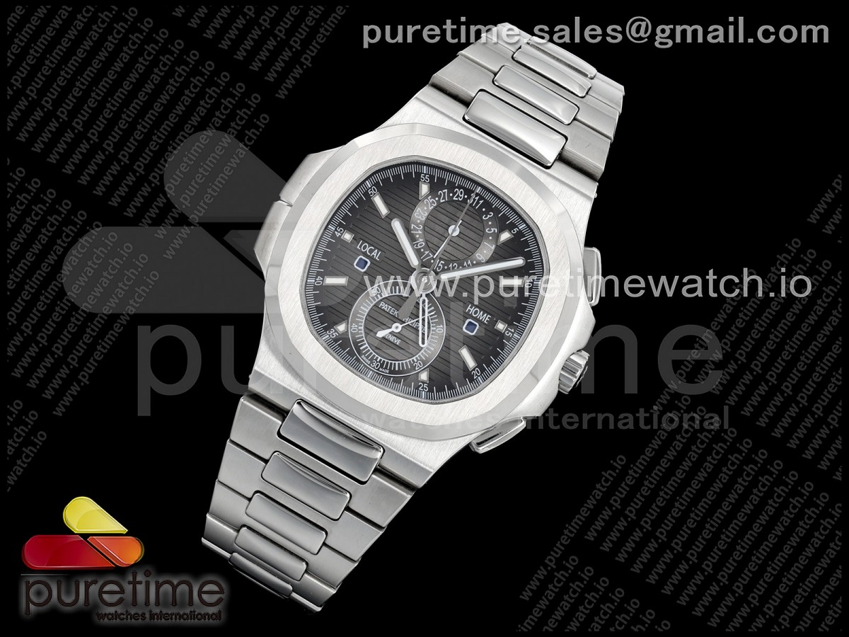 Nautilus 5990 SS 2F Gray Dial on SS Bracelet A520