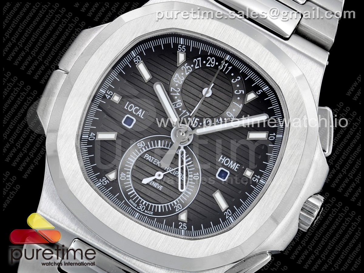 Nautilus 5990 SS 2F Gray Dial on SS Bracelet A520