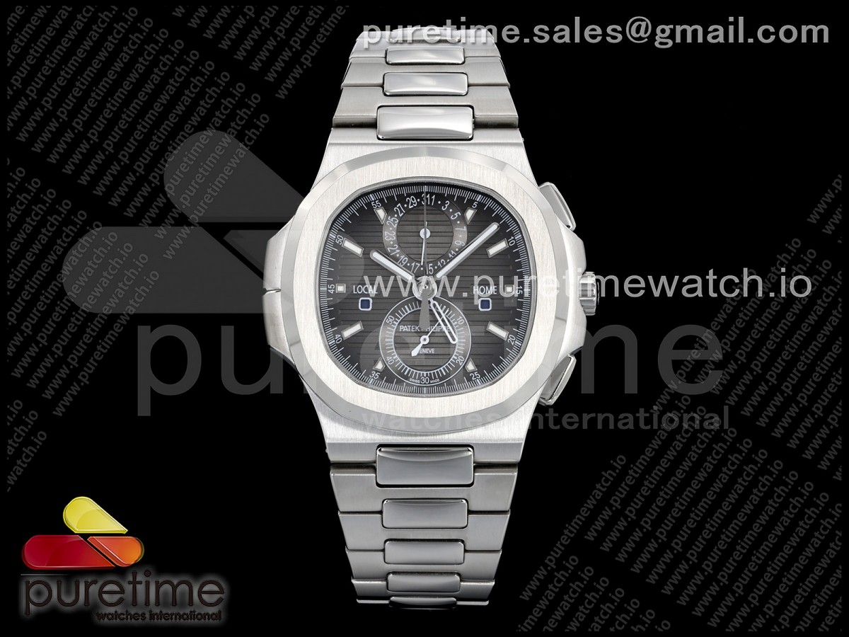 Nautilus 5990 SS 2F Gray Dial on SS Bracelet A520