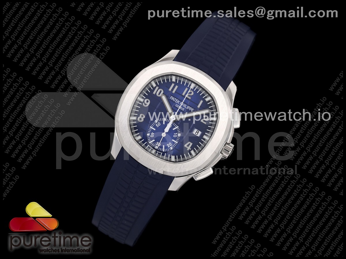 Aquanaut 5968 SS 2F Blue Dial on Blue Rubber Strap A520