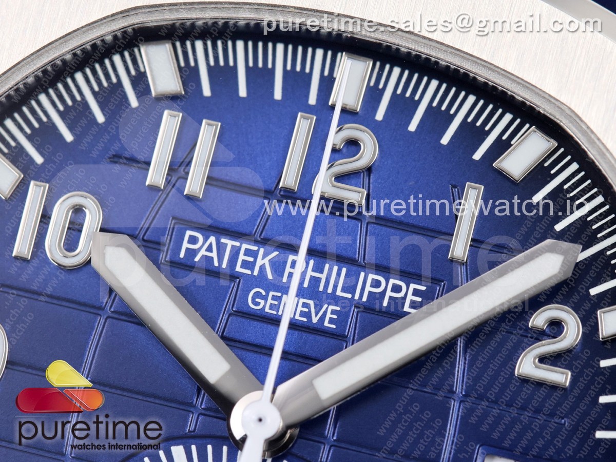 Aquanaut 5968 SS 2F Blue Dial on Blue Rubber Strap A520
