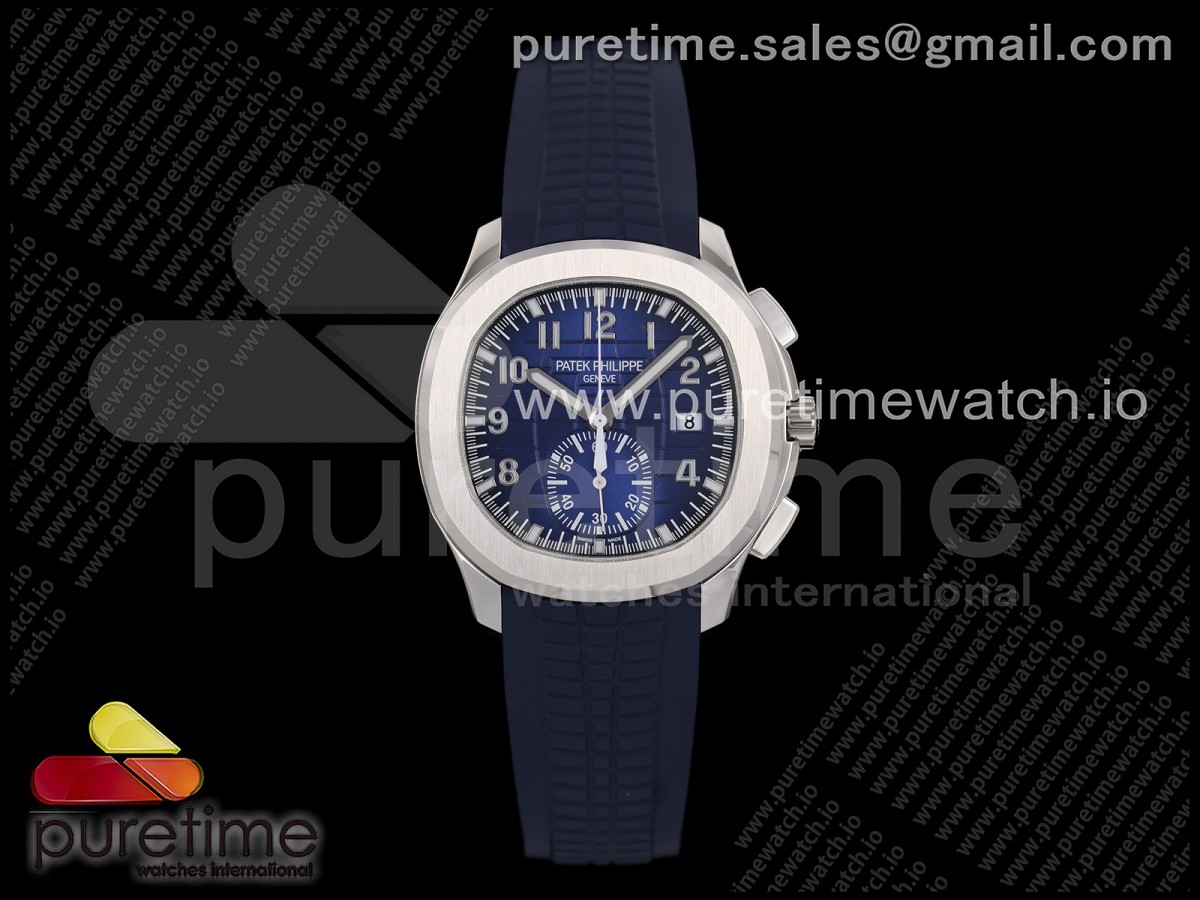 Aquanaut 5968 SS 2F Blue Dial on Blue Rubber Strap A520