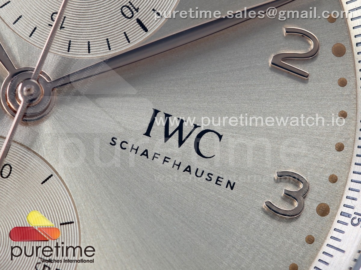 Portugieser Chrono IW371624 APSF Best Edtion Gold Dial on Black Leather Strap DD69355