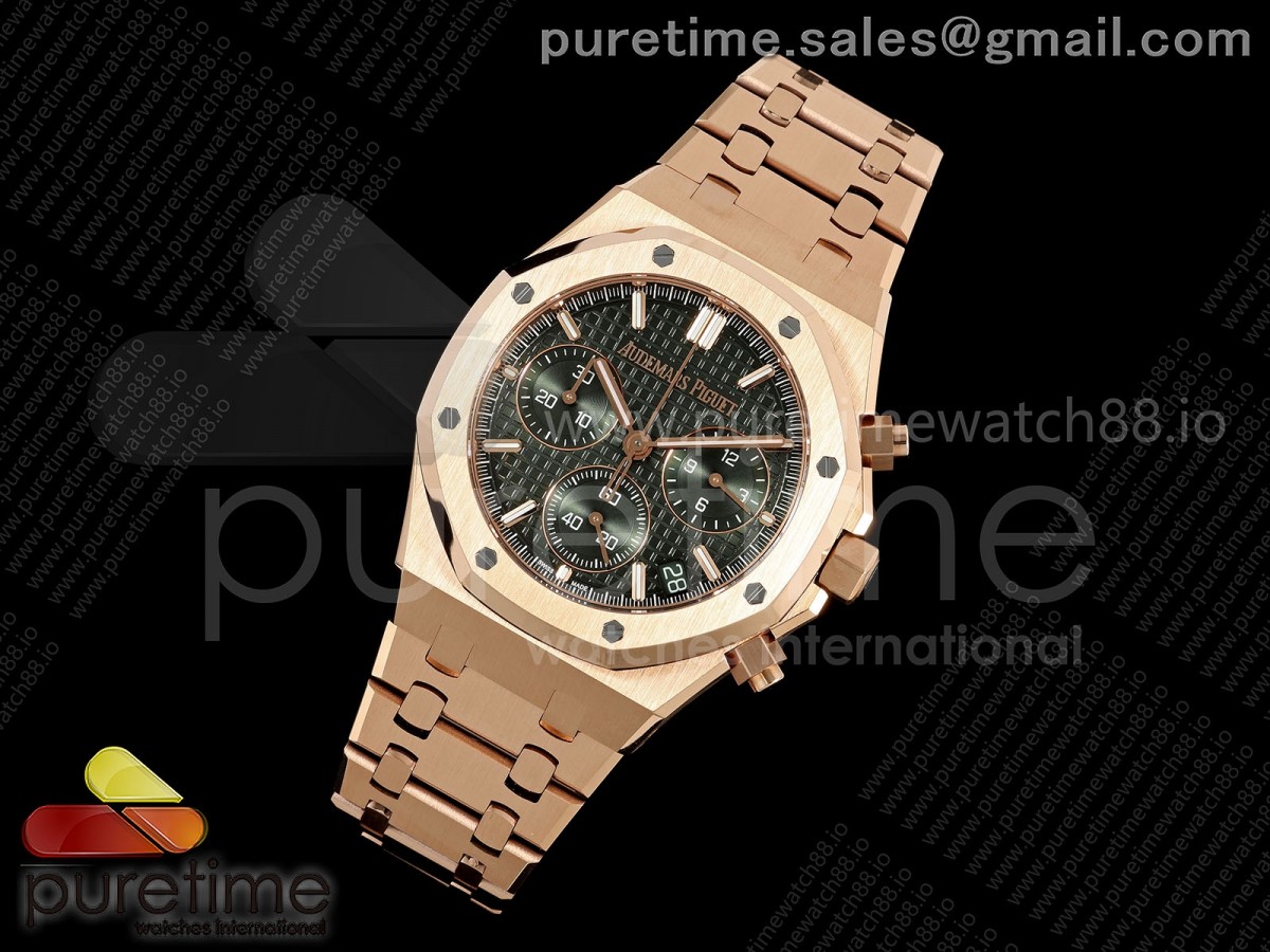 Royal Oak Chrono 26240 RG DDSF Green Dial on RG Bracelet DD4401