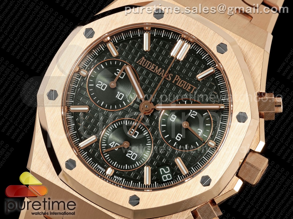 Royal Oak Chrono 26240 RG DDSF Green Dial on RG Bracelet DD4401