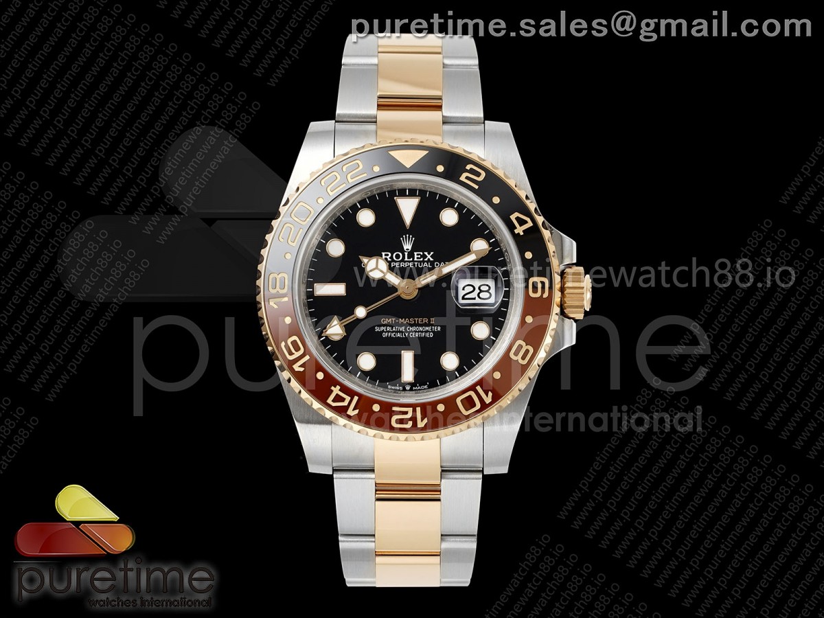 GMT Master II 126711 CHNR 904L SS VSF on SS/RG Bracelet DD3285 CHS (Weighted)