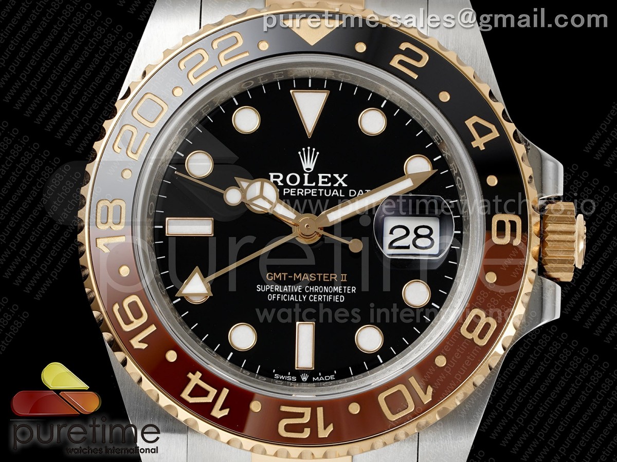 GMT Master II 126711 CHNR 904L SS VSF on SS/RG Bracelet DD3285 CHS (Weighted)