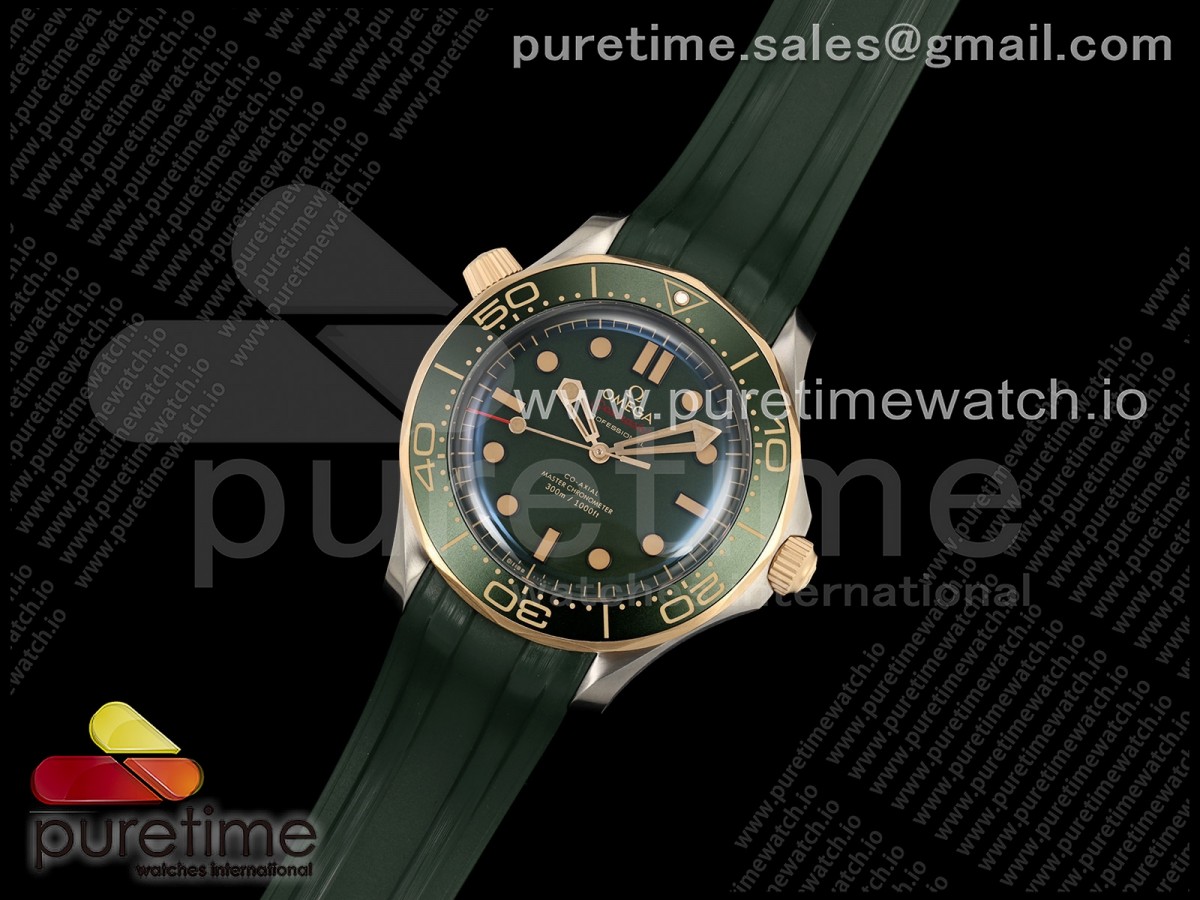 Seamaster 300M Diver Titanium/Bronze ORF Green Dial on Green Rubber OR8806