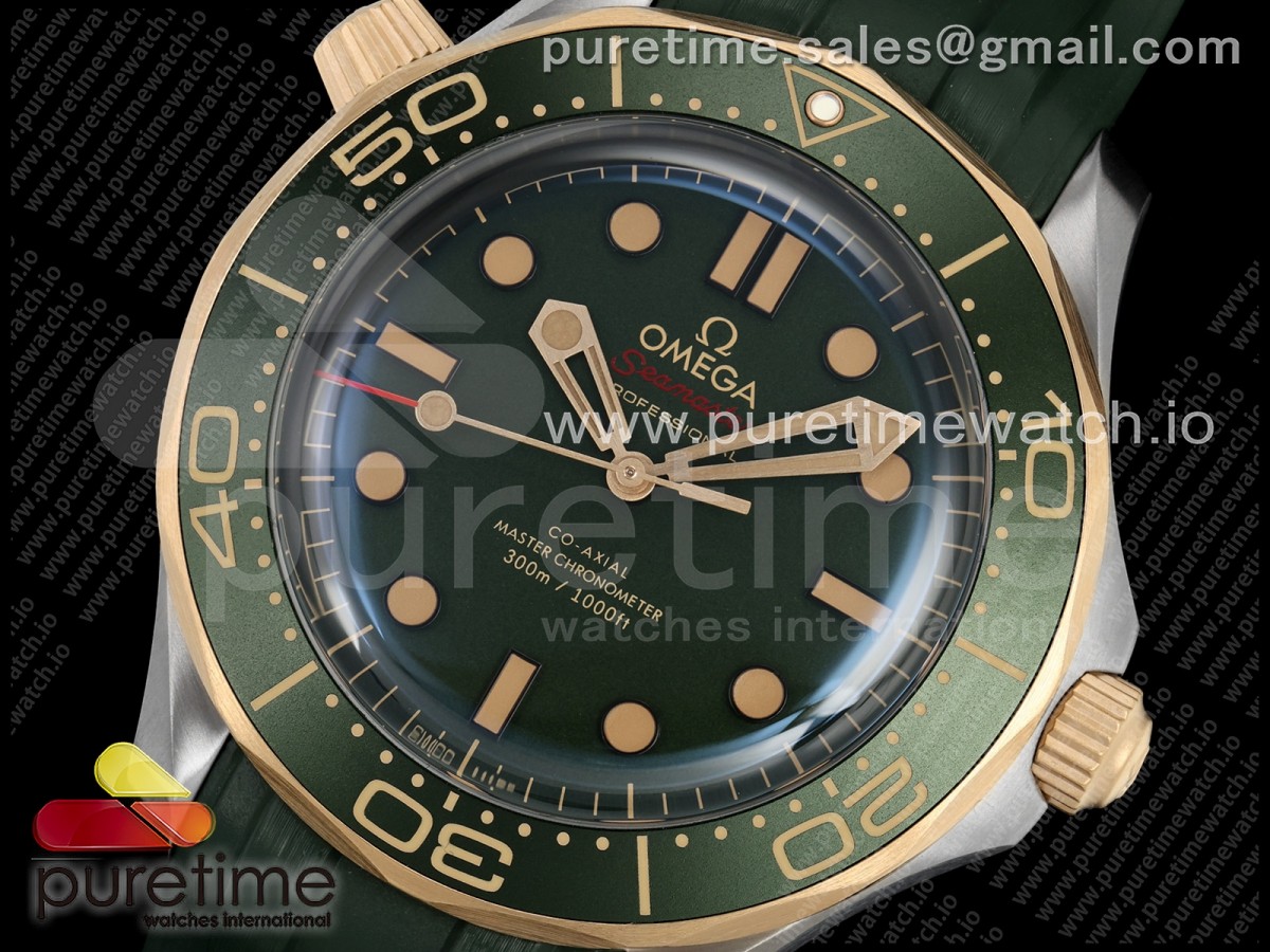 Seamaster 300M Diver Titanium/Bronze ORF Green Dial on Green Rubber OR8806