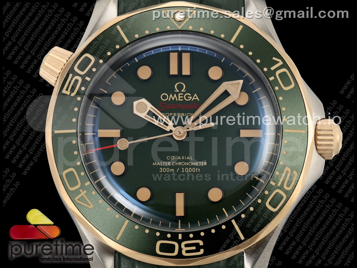 Seamaster 300M Diver Titanium/Bronze ORF Green Dial on Green Rubber OR8806