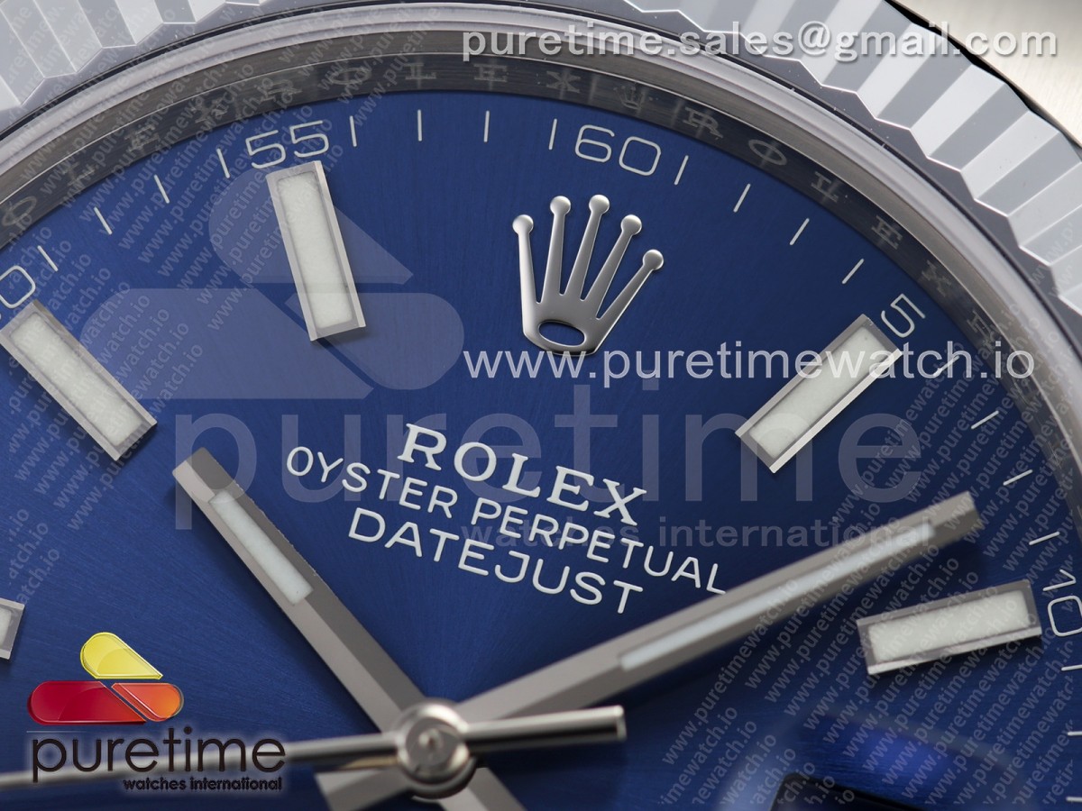DateJust 41 126334 SEEK 904L Steel Blue Stick Dial on Oyster Bracelet VR3235