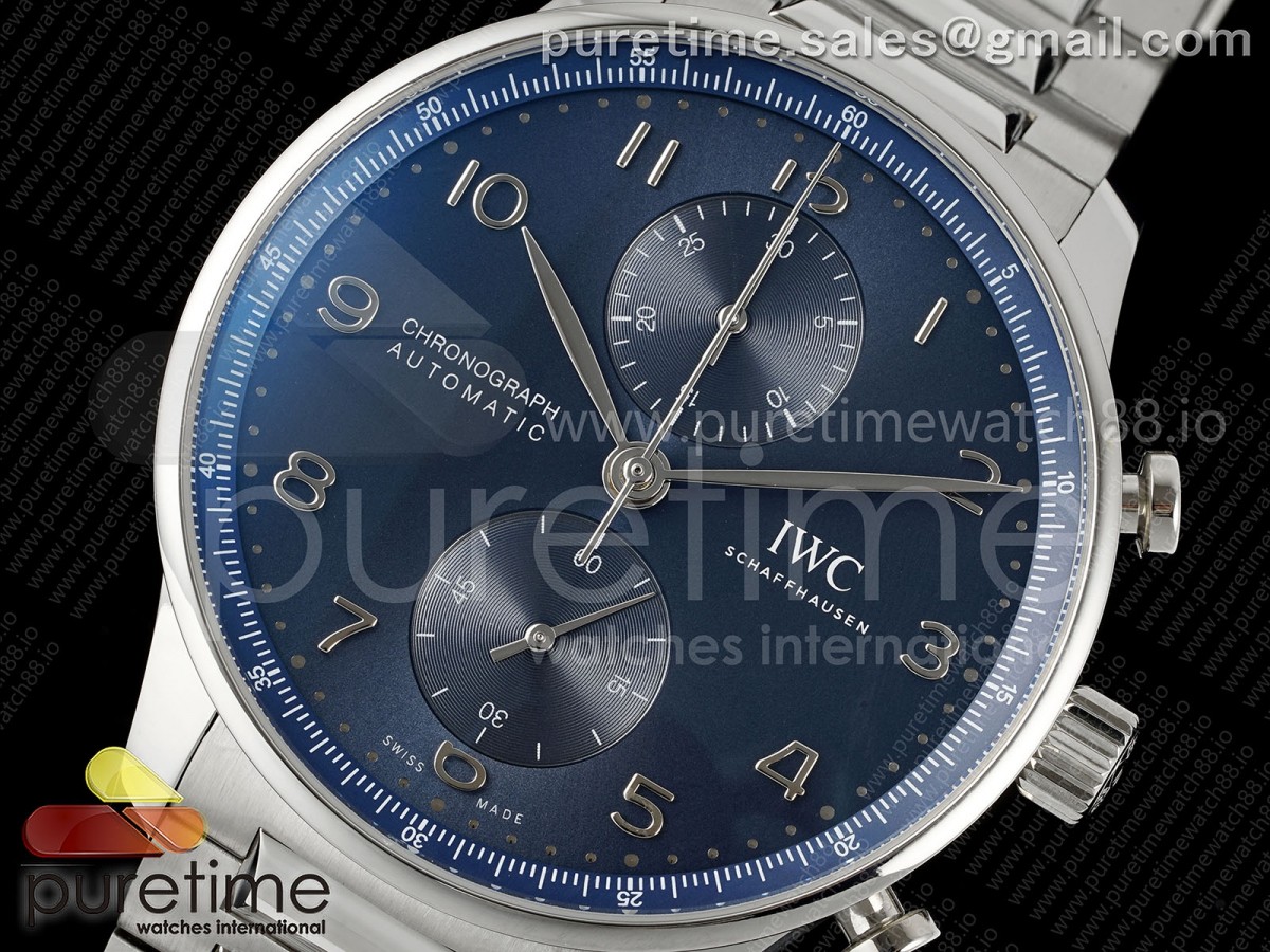 Portugieser Chrono IW3716 APSF Best Edtion Blue Dial on SS Bracelet DD69355