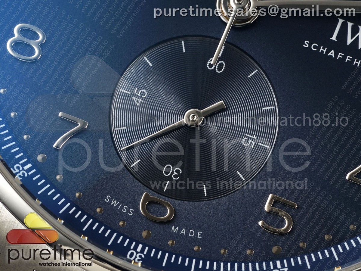 Portugieser Chrono IW3716 APSF Best Edtion Blue Dial on SS Bracelet DD69355
