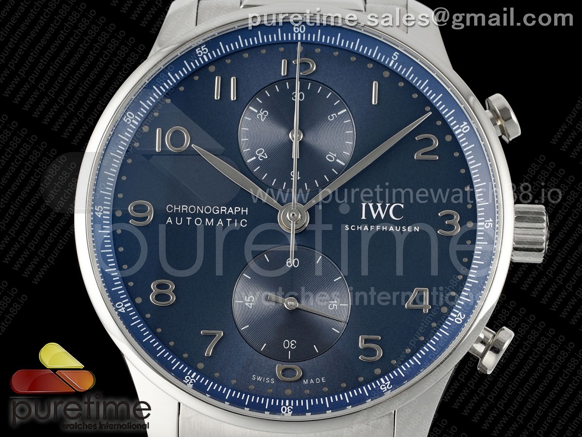 Portugieser Chrono IW3716 APSF Best Edtion Blue Dial on SS Bracelet DD69355