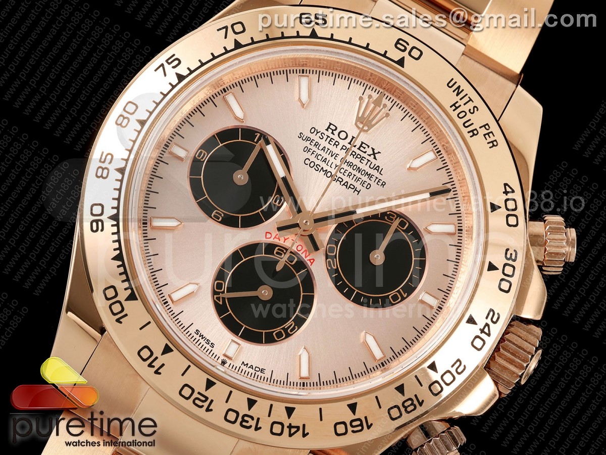 Daytona 126505 QF RG/Black Dial on RG Bracelet JH4131 (Free Sprung) V18