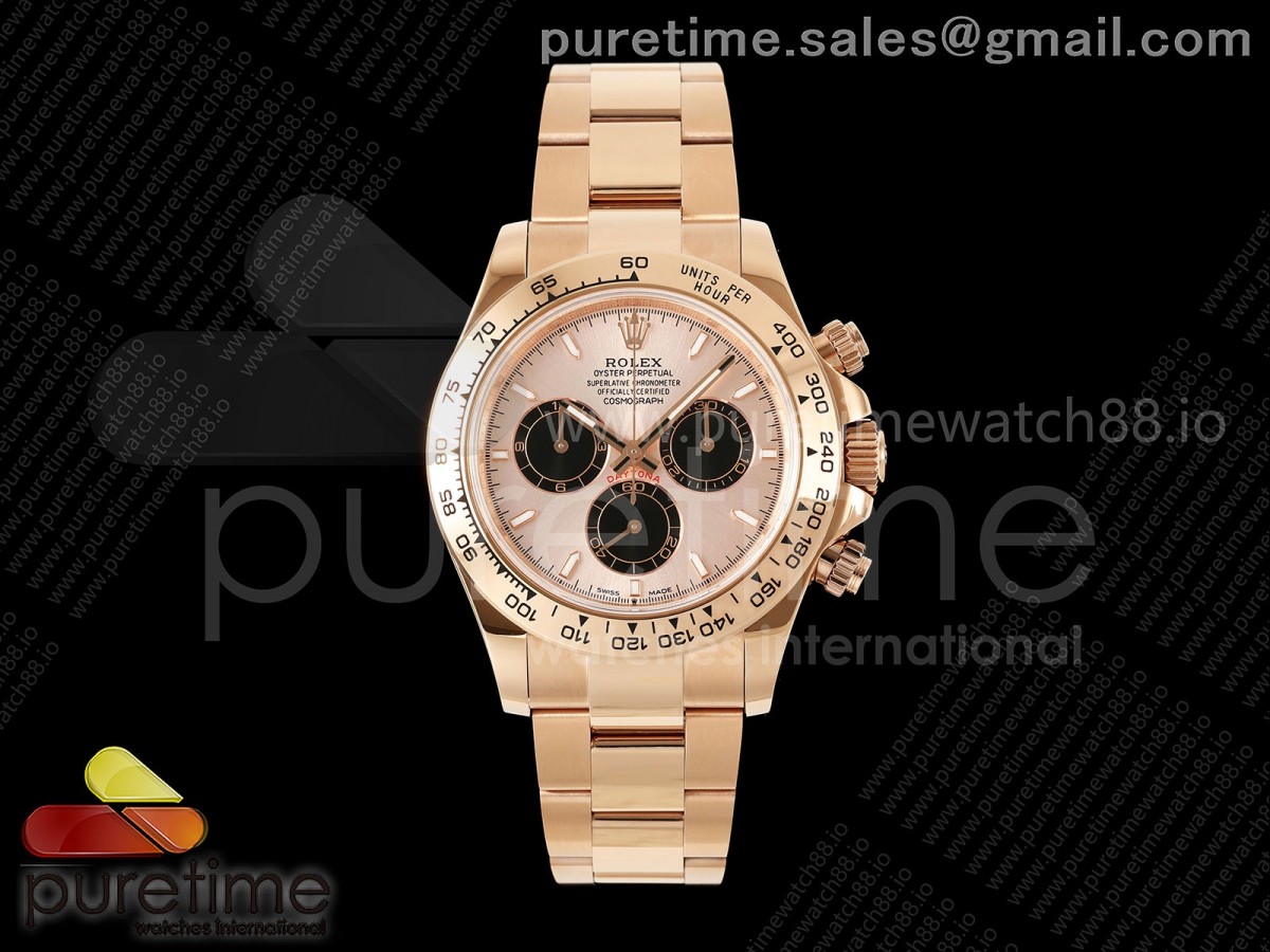 Daytona 126505 QF RG/Black Dial on RG Bracelet JH4131 (Free Sprung) V18