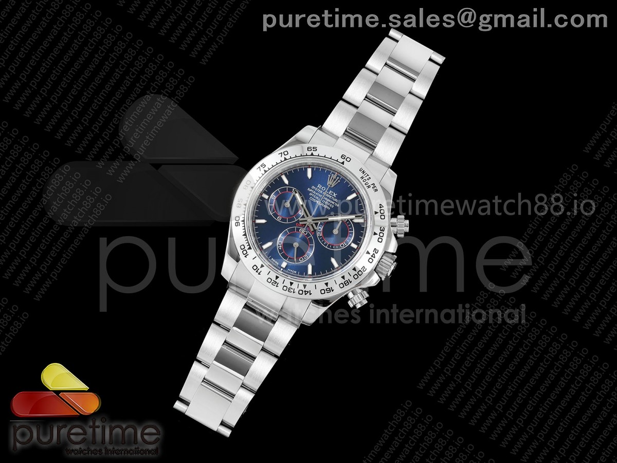 Daytona 126509 QF Blue Dial on SS Bracelet JH4131 (Free Sprung) V18