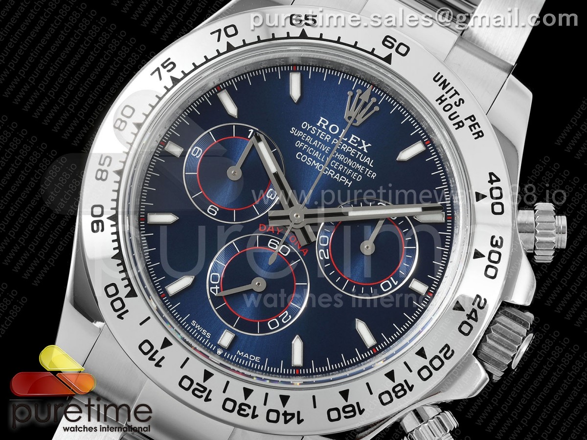 Daytona 126509 QF Blue Dial on SS Bracelet JH4131 (Free Sprung) V18