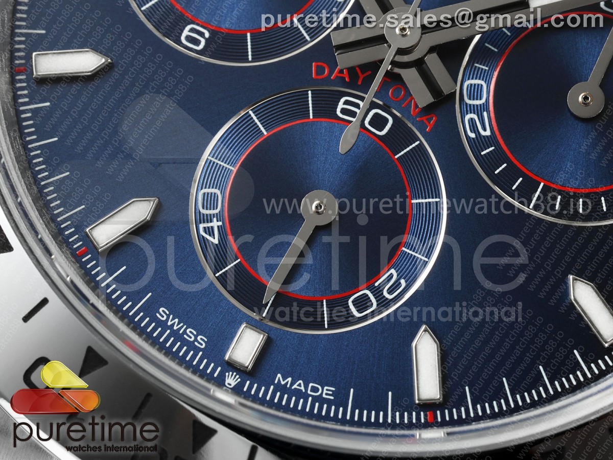 Daytona 126509 QF Blue Dial on SS Bracelet JH4131 (Free Sprung) V18
