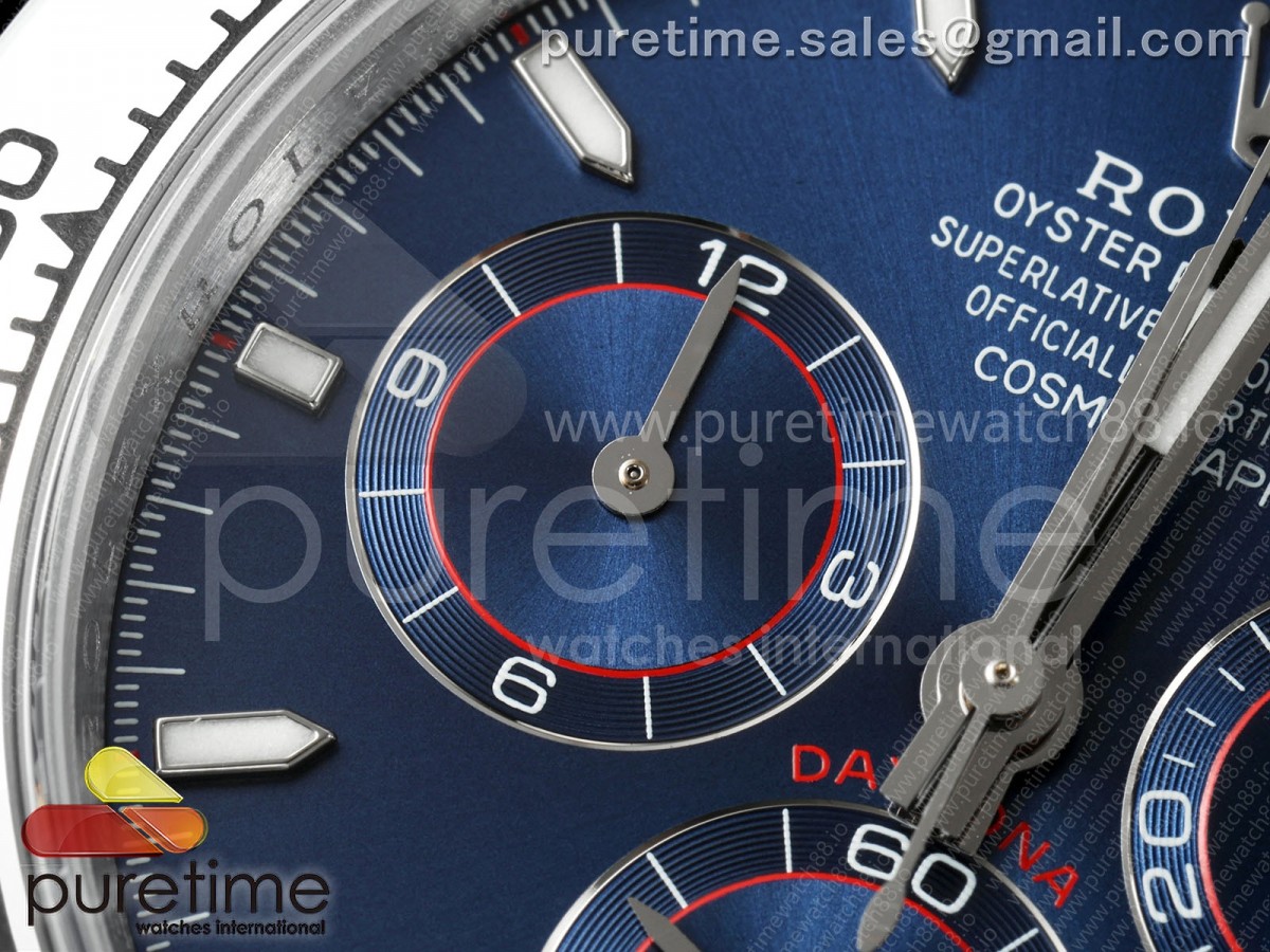 Daytona 126509 QF Blue Dial on SS Bracelet JH4131 (Free Sprung) V18