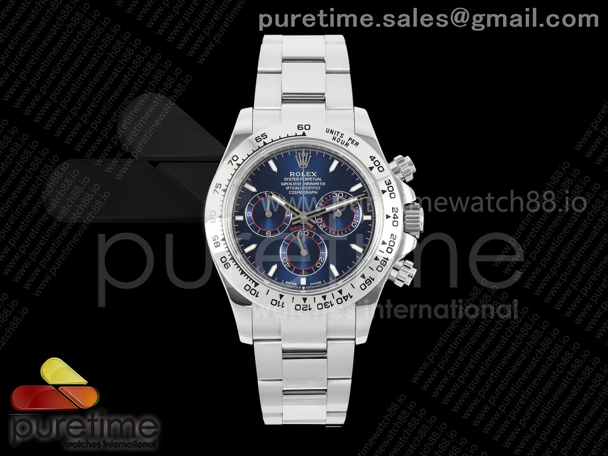 Daytona 126509 QF Blue Dial on SS Bracelet JH4131 (Free Sprung) V18