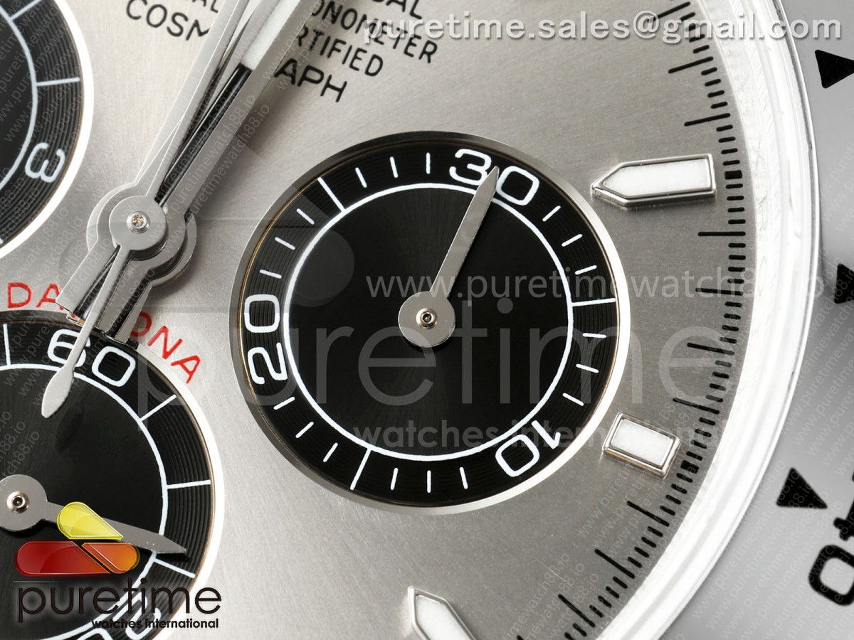 Daytona 126509 QF Gray/Black Dial on SS Bracelet JH4131 (Free Sprung) V18