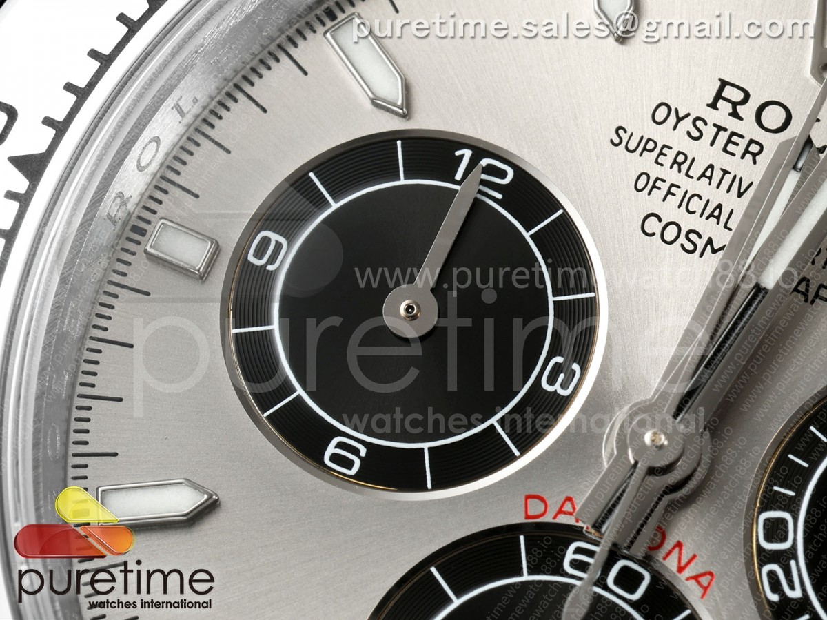 Daytona 126509 QF Gray/Black Dial on SS Bracelet JH4131 (Free Sprung) V18