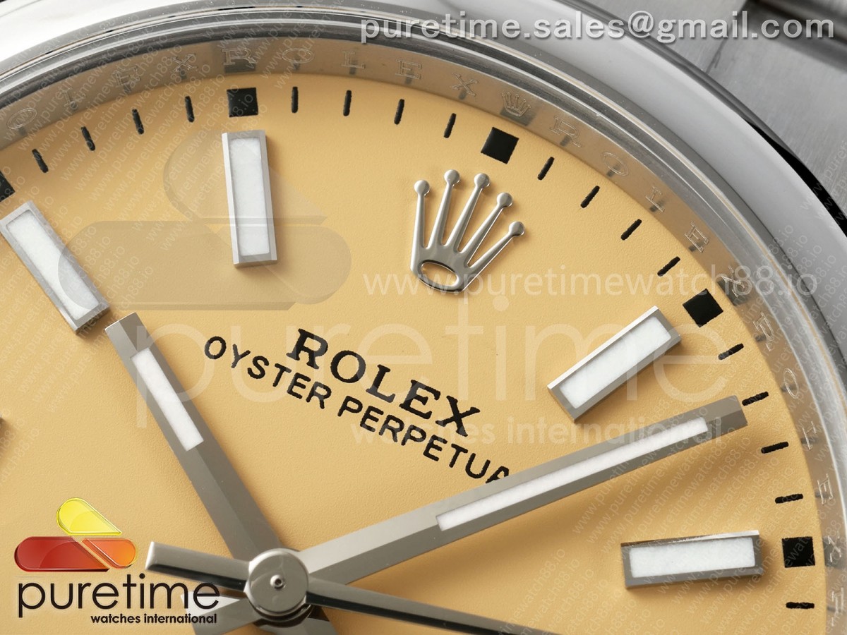 Oyster Perpetual 124300 41mm Clean Plus 904L Steel Beige Dial DD3230