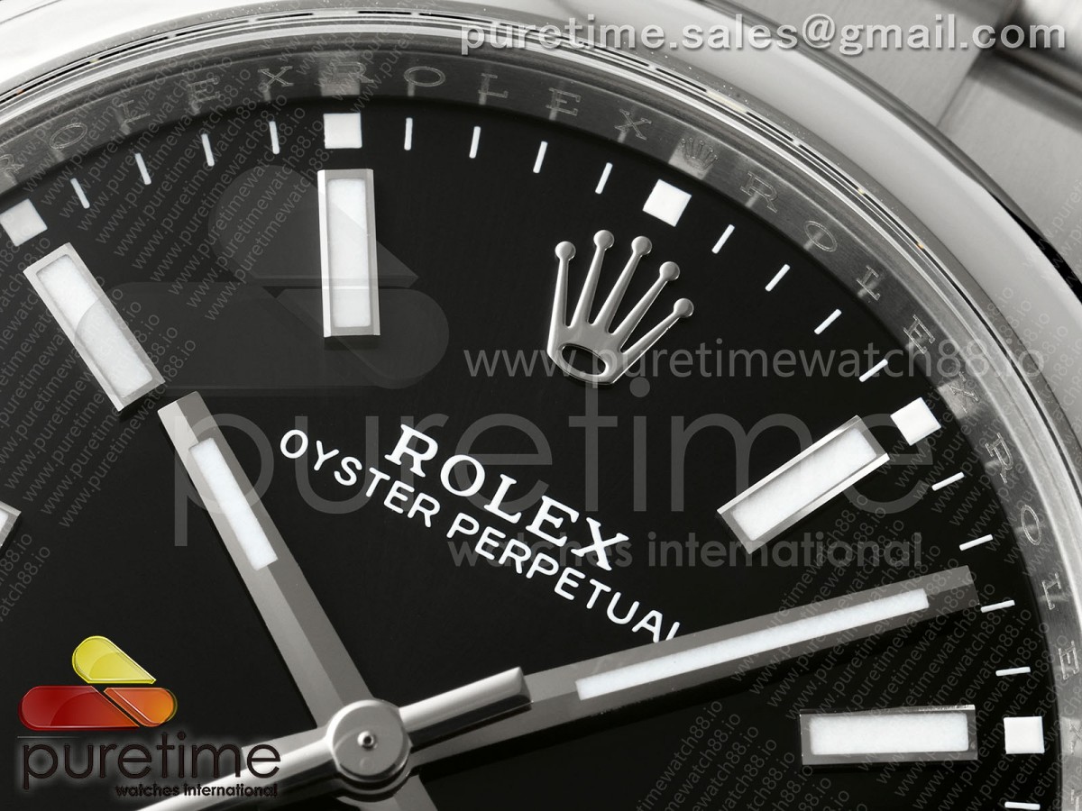 Oyster Perpetual 124300 41mm Clean Plus 904L Steel Black Dial DD3230