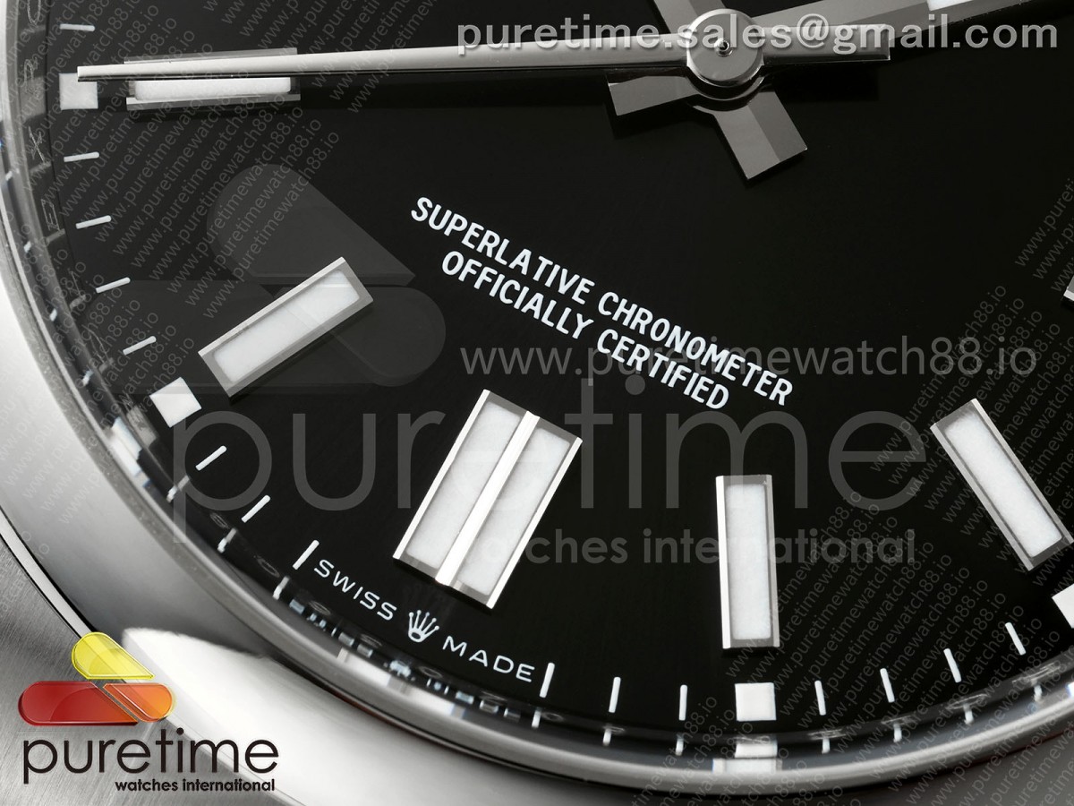 Oyster Perpetual 124300 41mm Clean Plus 904L Steel Black Dial DD3230