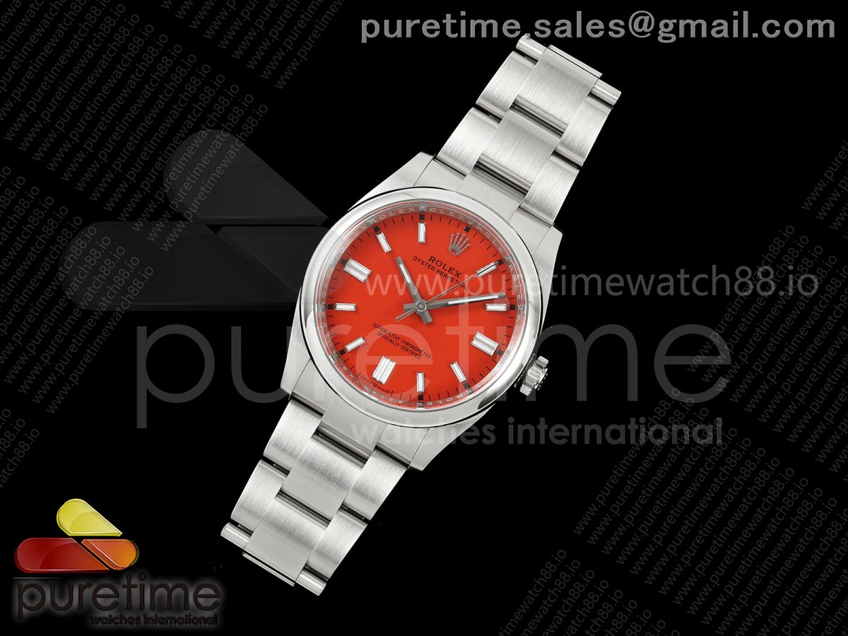 Oyster Perpetual 126000 36mm Clean Plus 904L Steel Red Dial DD3230