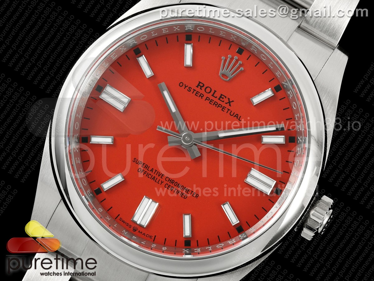 Oyster Perpetual 126000 36mm Clean Plus 904L Steel Red Dial DD3230