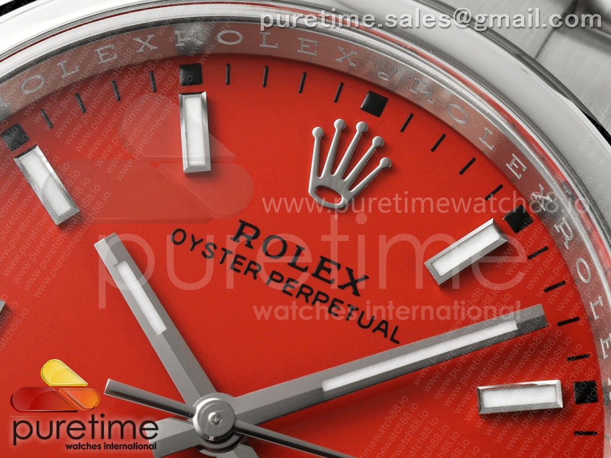 Oyster Perpetual 126000 36mm Clean Plus 904L Steel Red Dial DD3230