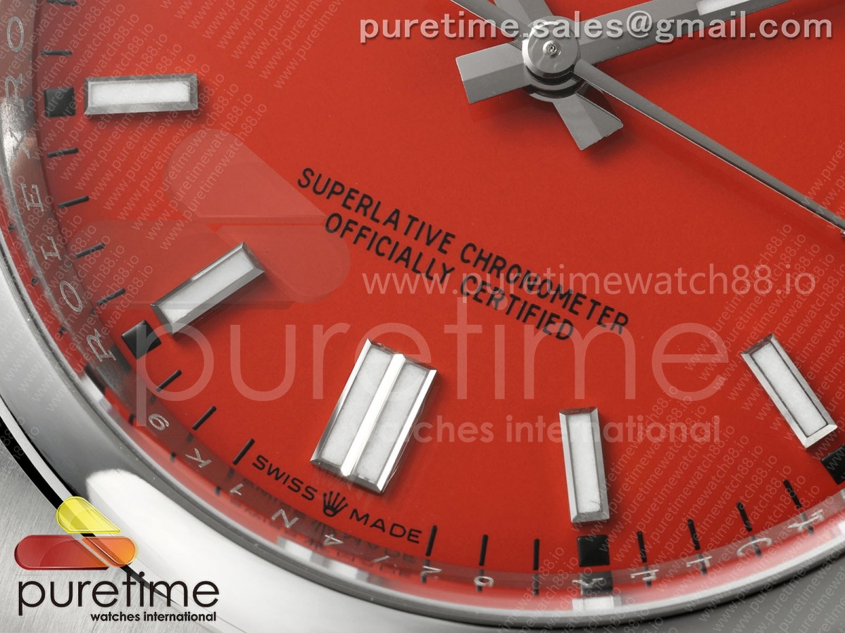 Oyster Perpetual 126000 36mm Clean Plus 904L Steel Red Dial DD3230