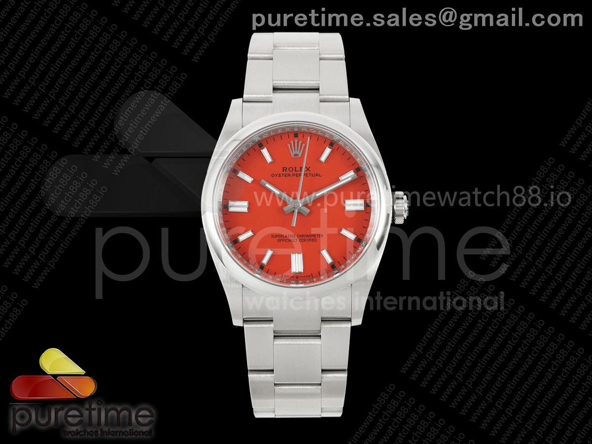 Oyster Perpetual 126000 36mm Clean Plus 904L Steel Red Dial DD3230