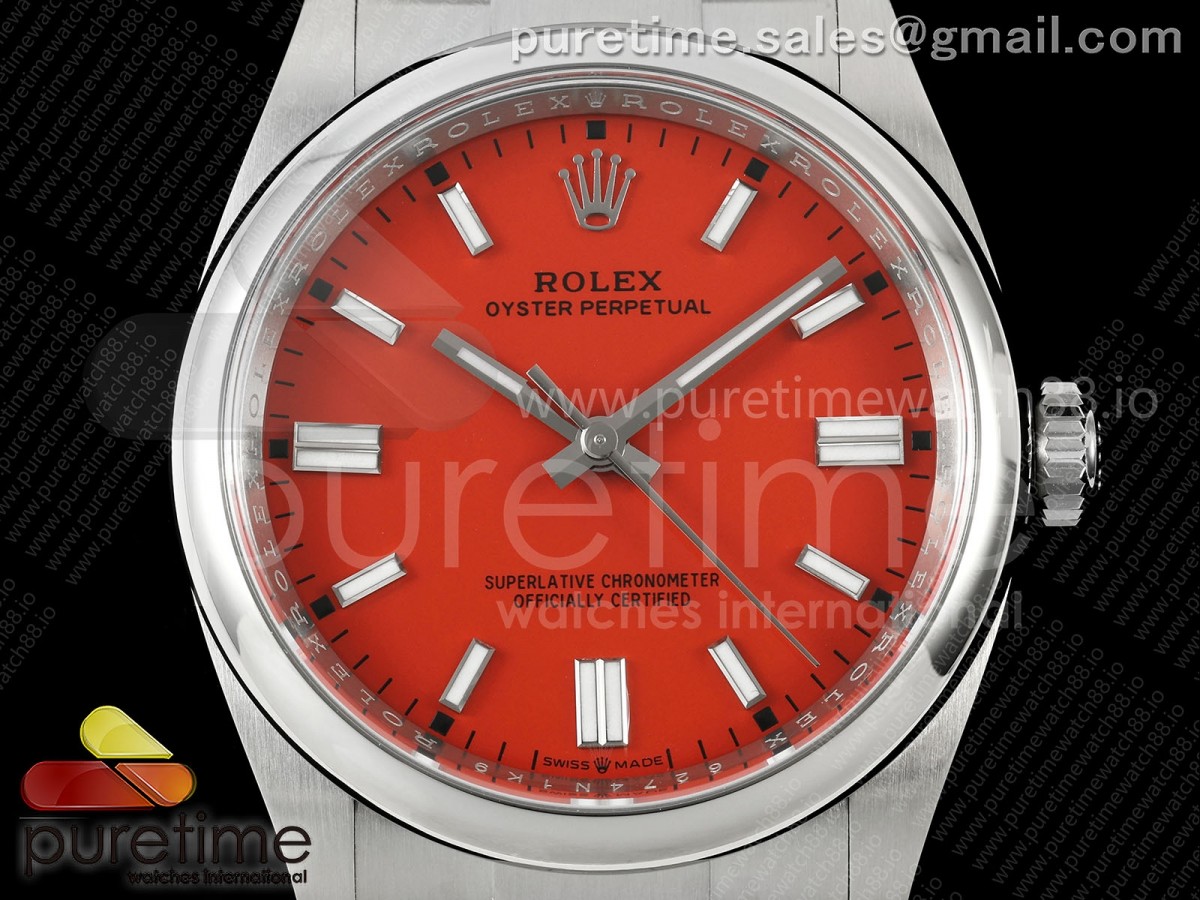 Oyster Perpetual 126000 36mm Clean Plus 904L Steel Red Dial DD3230