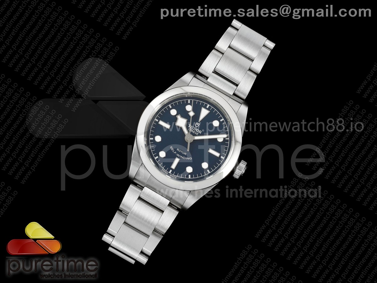 Black Bay 36mm SS KRF Blue Dial on SS Bracelet A2824