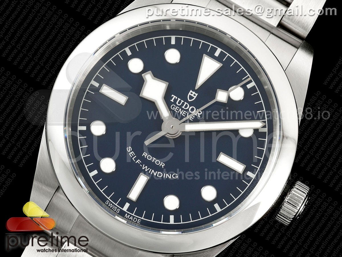 Black Bay 36mm SS KRF Blue Dial on SS Bracelet A2824