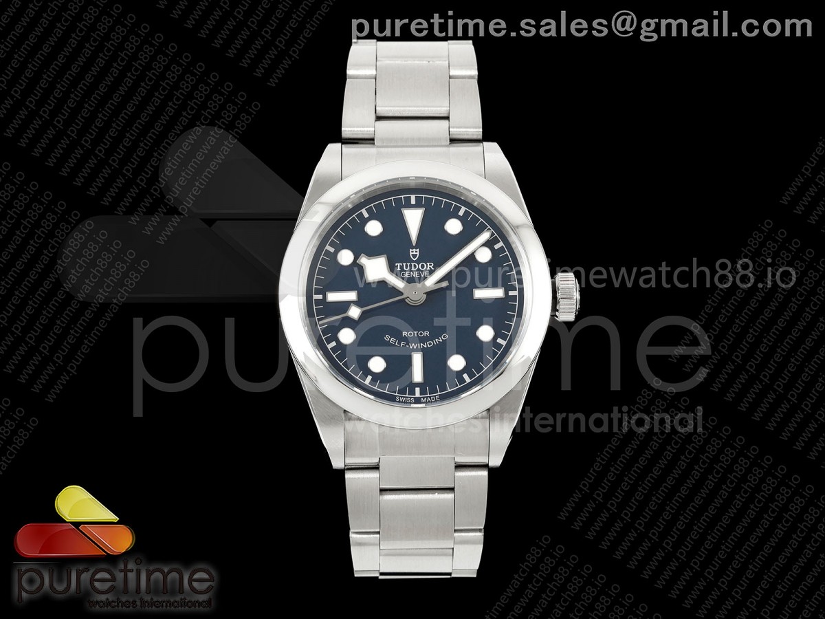 Black Bay 36mm SS KRF Blue Dial on SS Bracelet A2824