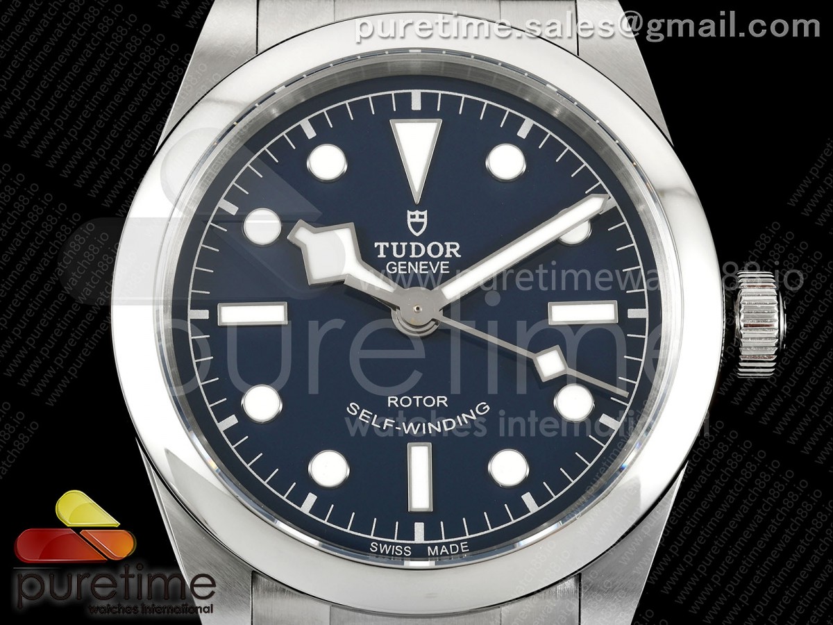 Black Bay 36mm SS KRF Blue Dial on SS Bracelet A2824