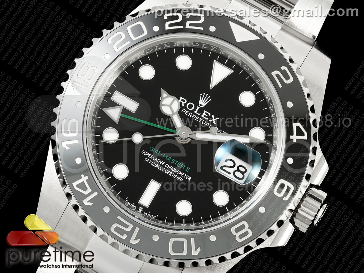 GMT-Master II 126710 GRNR Black/Gray Ceramic RCF on Oyster Bracelet JH3285