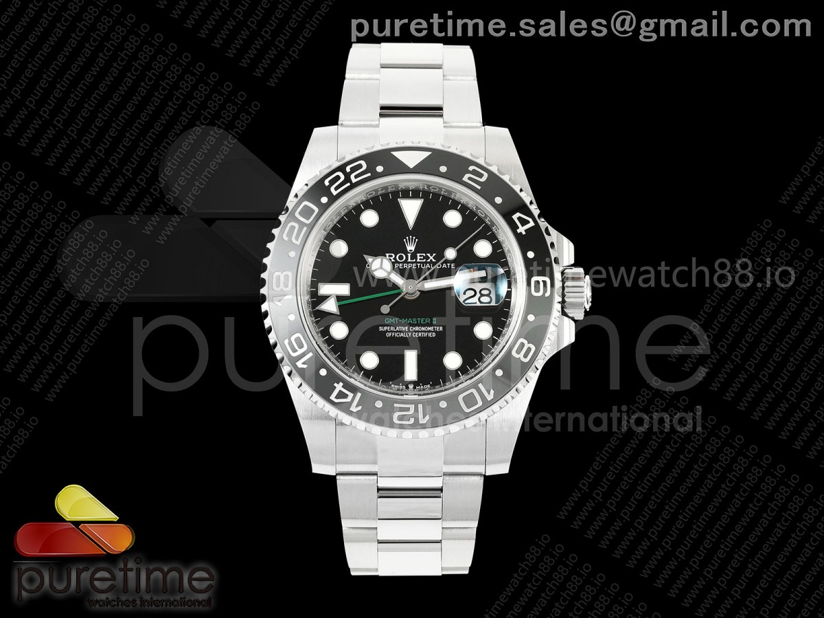 GMT-Master II 126710 GRNR Black/Gray Ceramic RCF on Oyster Bracelet JH3285
