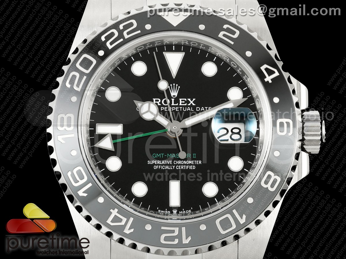 GMT-Master II 126710 GRNR Black/Gray Ceramic RCF on Oyster Bracelet JH3285