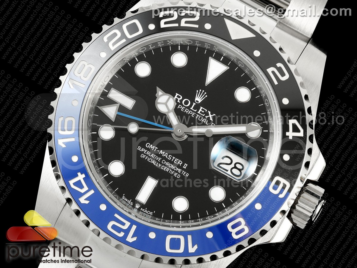 GMT-Master II 126710 BLNR Black/Blue Ceramic RCF on Oyster Bracelet JH3285