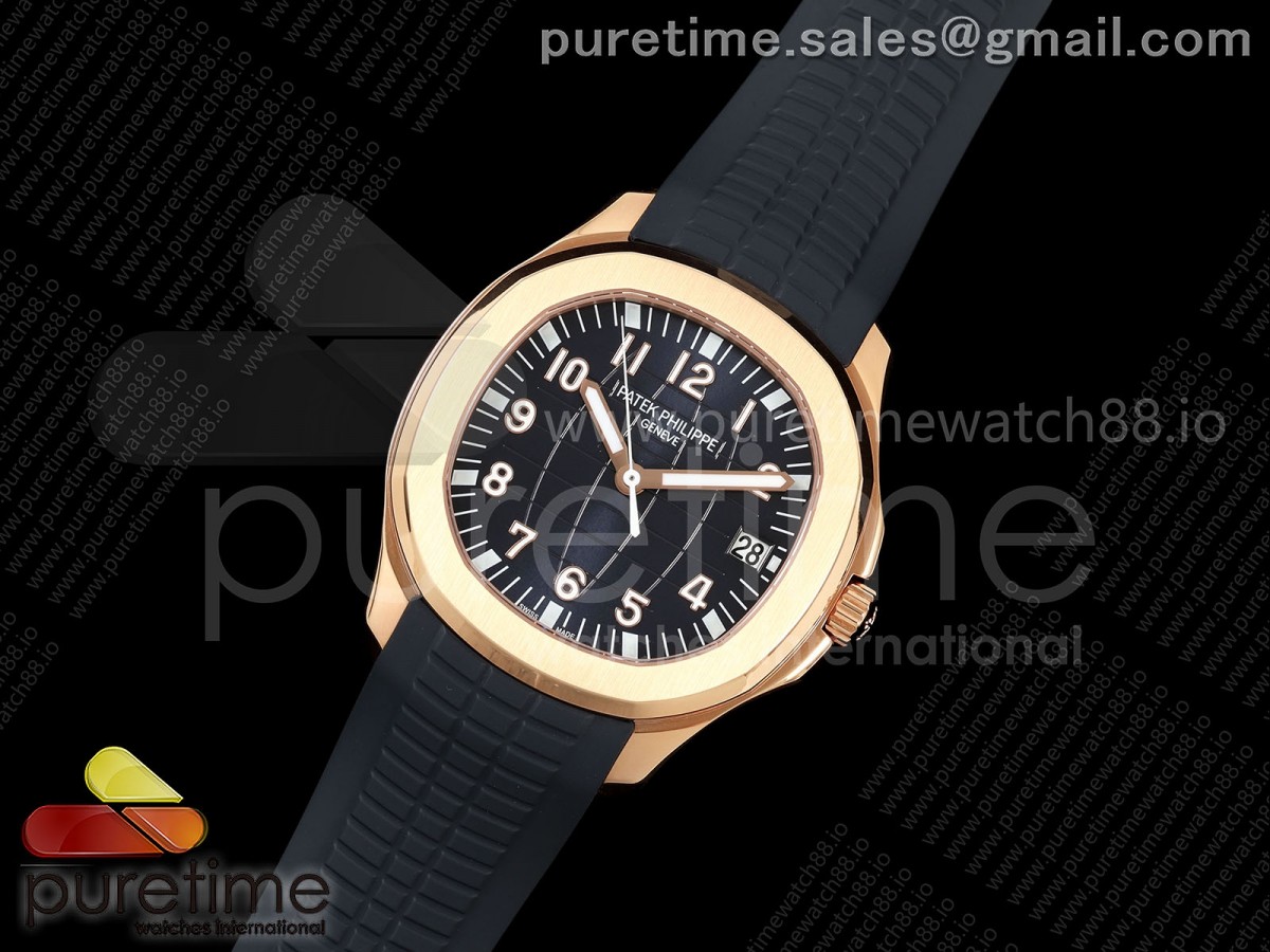 Aquanaut 5167 RG DDF Deep Blue Dial on Blue Rubber Strap DD330 (Weighted)